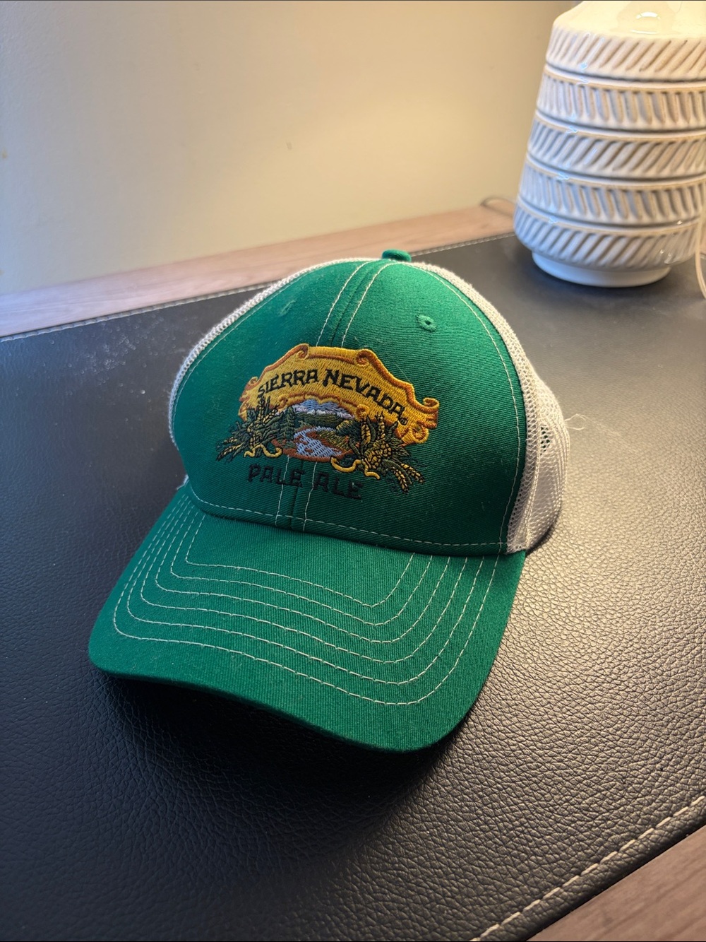 Sierra Nevada Green Trucker Hat with White Mesh